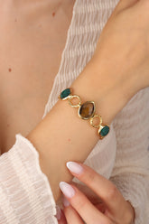 Tiger Eyes & Agathe Bracelet